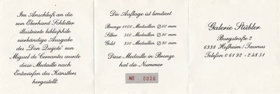 £196.33 • Buy Cervantes - Don Quijote. Eberhard Schlotter 1977- Gallery Stübler,Hofheim / Taun