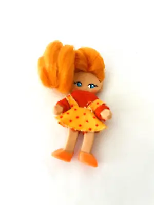 VTG Ideal Flatsy Flat Doll Orange Hair Bendable With Polka Dot Dress Shoes 1969 • $19.30