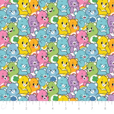 Care Bears Believe Believers Multi Cotton Quilting Fabric 55cms • $18.10