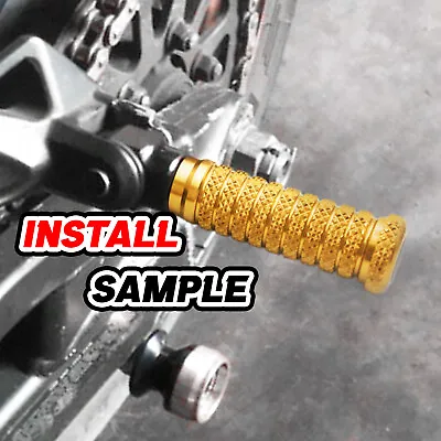 Gold M-Grip Racing Front Foot Pegs Set For Harley V-ROD VRSC 05 06 07 08 09 • $38.50