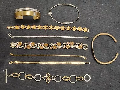 Vintage Costume Jewelry Lot Bracelets Monet Bronze • $5