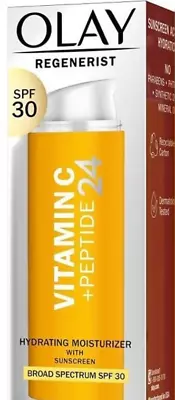 Olay Regenerist Vitamin C + Peptide 24 Face Moisturizer  SPF 30 1.7 Oz • $16.95