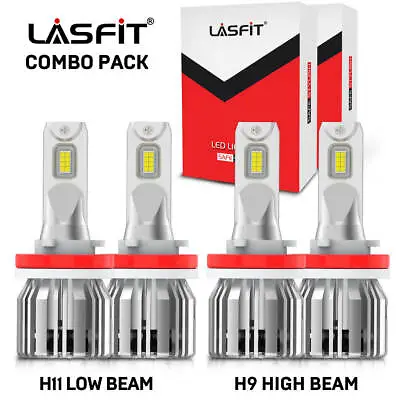 H11 LED Headlight Bulbs Low Beam H9 High Beam For Grand Cherokee 2018 2019 2020 • $69.99