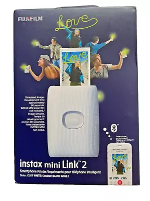 Fujifilm Instax Mini Link 2 Smartphone Printer Clay White New • $74.98
