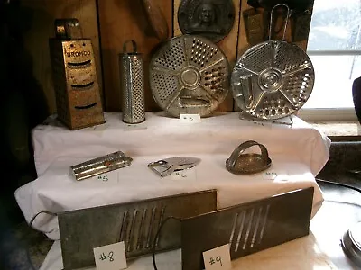 Antique Vintage Metal Grater Shredders ~ YOU CHOOSE • $10.49