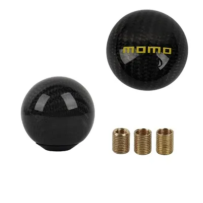 JDM MOMO Real Black Carbon Fiber Round Ball Shape Manual Gear Shift Knob  • $18.80