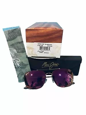 NEW Maui Jim LAVA TUBE Titanium Satin Ruby Sunglass P786-24B Men’s/womens • $149.99