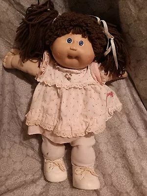 Cabbage Patch Kids Brown Hair Girl With Pigtails Doll By Xavier Roberts 1983 • $7.99