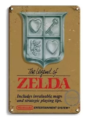 Legend Of Zelda Metal Tin Poster Nintendo NES Wall Art Decor Game Room Retro • $18.15