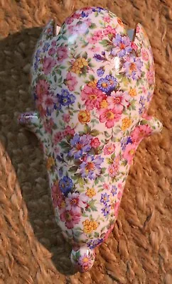 Vintage Chintz Floral Wall Pocket Vase** Beautiful • $25