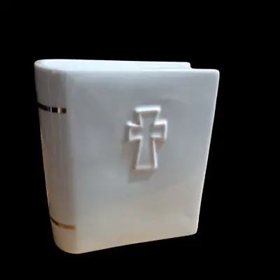 Russ Gifts Of Faith Ceramic Christening/Holy  Communion Bible Money Box Pink Tri • £7.57