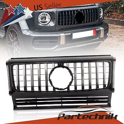 For 1990-2018 Mercedes Benz W463 GT G Wagon Amg Front Bumper Grille Black Chrome • $100.69