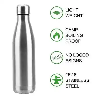 $15.39 • Buy HiLife Stainless Steel Single Wall Water Bottle - 1000 Ml Ideal For Outdoor.