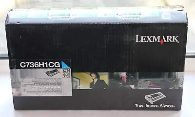 Lexmark Genuine High-Yield Cyan Toner Cartridge For C736/X736/X738 - C736H1CG • £24.99