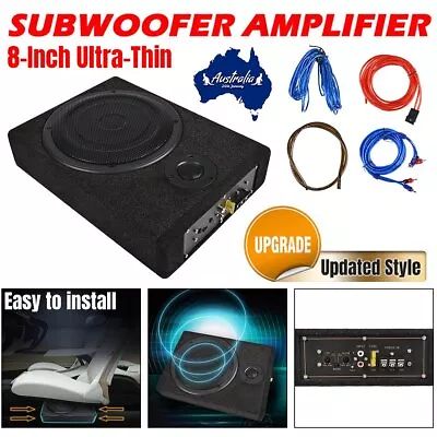 800W 8 Inch Car Subwoofer Underseat Power Amplifier Bass Slim Speaker Subwoofers • $95.95