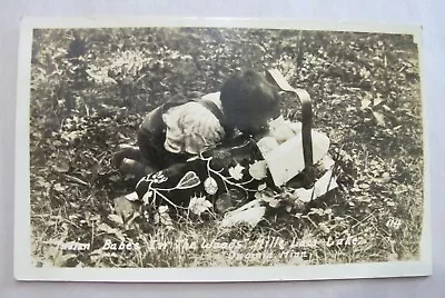 Posted 1941 RPPC  Indian Babes In The Woods  Mille Lacs Lake Onamia Minn. • $10