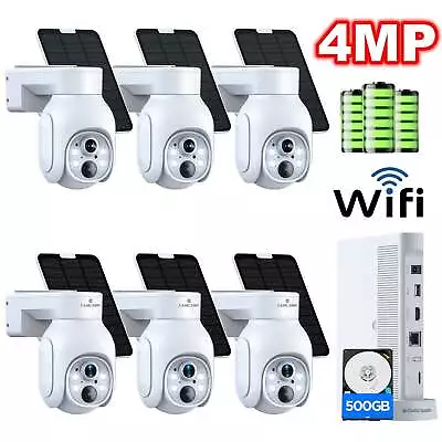 4MP 10CH NVR Solar Battery Wireless Security Camera PTZ CCTV System Kit W/ HDD • $209.94