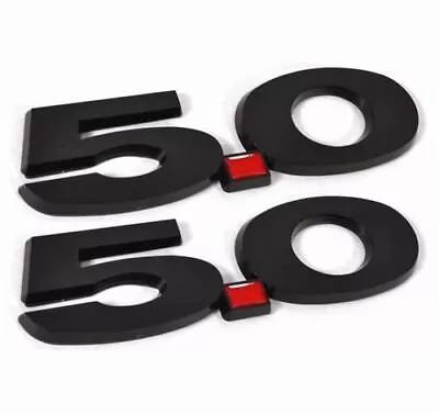 2Pack Black 5.0 Badge For 2015-2020 Mustang GT Right Left Fender Emblem • $11.90