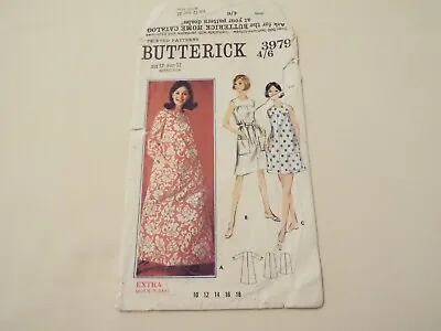 Vintage Butterick 60s Beach Dress & Coverup Pattern No 3979 Size 12 • £3.95