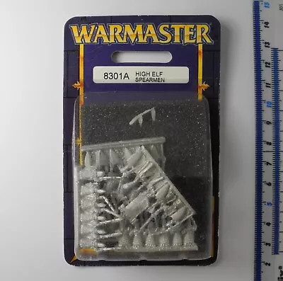 WARMASTER HIGH ELF SPEARMEN Metal Elves Army Blister Pack War Master 1999 K22 • £17.99