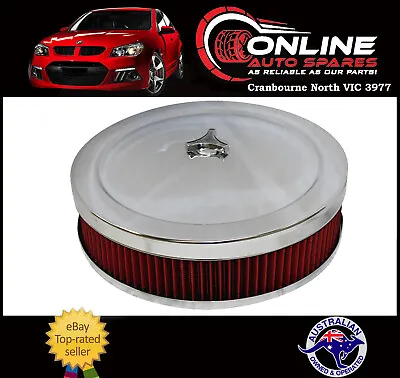 High Flow Air Cleaner Assembly 14   RED Filte Fit Ford Holden V8 Intake Carby • $110