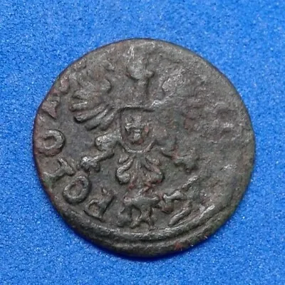 Poland Lithuania Solidus Szelag 166? Copper Coin.  №142 • $7