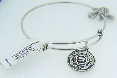 ALEX AND ANI US COAST GUARD Charm Bangle Bracelet Silver NWT Military Gifts • $16.75