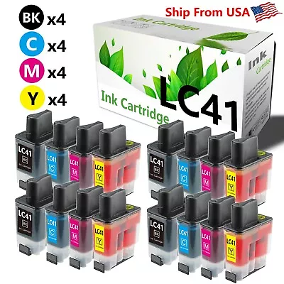 (16PK4B4C4M4Y) LC41 LC-41 Ink Cartridge For Intellifax 1840C MFC-5440CN Printer • $13.08