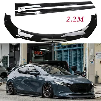 For Mazda 3 2 5 6 Front Bumper Lip Splitter Spoiler Body Kit +Side Skirts • $176.99