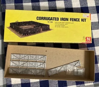 N Scale  Corrugated Iron Fence Kit  N-120  From Alloy Forms Brand NOS • $10