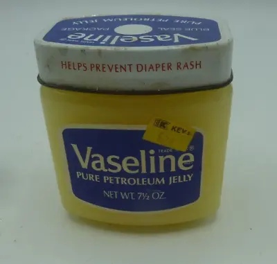 Vintage Vaseline Pure Petroleum Jelly 7 1/2 OZ Plastic Bottle Metal Lid Cap Jar • $12.99