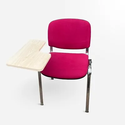 WRITING TABLET CHAIRS Stackable Lecture Exam Conference Chair Stacking RED • £49.99