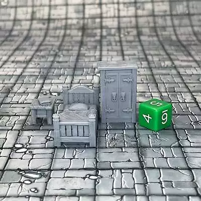 Single Bed Dungeons And Dragons DnD Scatter Terrain Mini 32mm Lot • $6.28