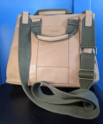 Rebecca Minkoff FEED Projects  Crossbody Medium Bag Tan Leather Purse Clean • $44