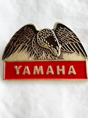 Vintage 1976 YAMAHA Pin Eagle Red & Gold Motorcycle Lapel Vest NEW Back Pin • $9.77