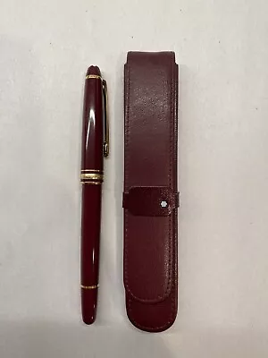 Montblanc Meisterstuck Classique 164 Ballpoint Pen Burgundy With Leather Case • $250