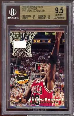 Michael Jordan 1993-94 Stadium Club First Day Issue #181 BGS 9.5 (9.5 9.5 9 9.5) • $1250