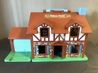 Fisher Price Little People Play Family House 952 Vintage Brown Tudor 1980's Set • $30