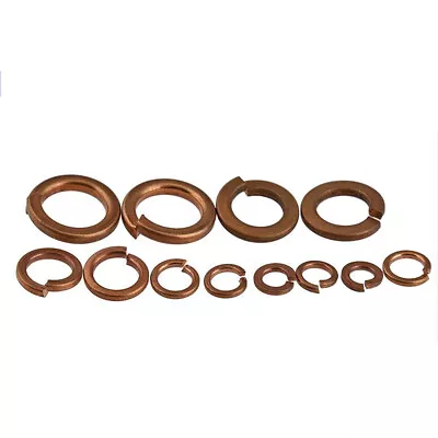 £1.50 • Buy Brass Spring Washers Split Lock Washer Ring Gasket Copper M3 M4 M5 M6 M8 M10 M12