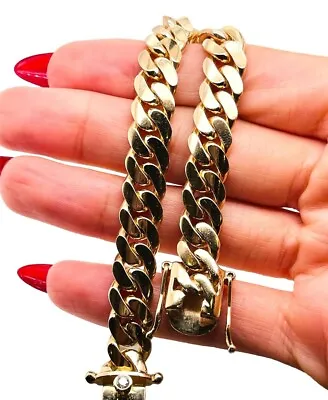 62.5 Gr 14k Solid Yellow Gold Diamond Mens Miami Cuban Link Bracelet 10.3MM 8  • $4150