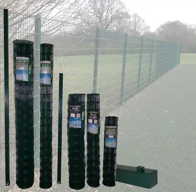£12.99 • Buy Fencing Mesh Garden Green PVC Coated Galvanised Fence Chicken Wire Aviary Posts