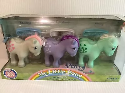 NEW 3 MY LITTLE PONY 25th BIRTHDAY Original Snuzzle Blossom  Minty Collection • $35.99