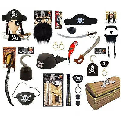 Pirate Fancy Dress Costume  Accessories Party  Toy Dress Up Birthday Caribbean • £17.44