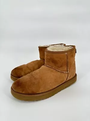 Ugg Classic Mini Ii Size Us 10 Chestnut Suede Sheepskin Women's Boots • $10