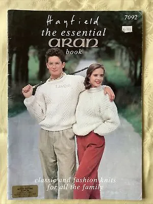 Hayfield The Essential Aran Knitting Pattern Book 7092. 11 Family Designs. • £6