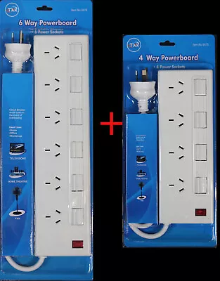 Surge Protector 4 & 6 Outlet Power Board Overload Protection Individual Switch • $39.99