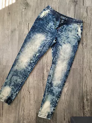 CJ Black Mens Skinny Flex Size Small 32x30 Jogger Designer  Denim Blue Jeans • $8