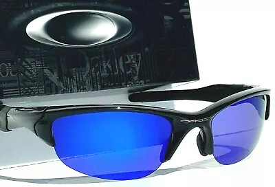 NEW* Oakley Half Jacket 2.0 Black W POLARIZED Galaxy Blue Sunglass 9154 • $136.88