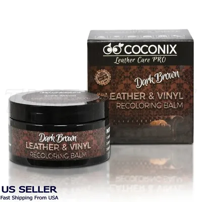 Coconix Leather Recoloring Balm Dark Brown - Recolor Renew Repair & Restore • $12.99