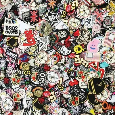 100pcs/lot Random Mix Sew-on Iron On Patches Fashion Embroidered Badge Clothes • $13.99